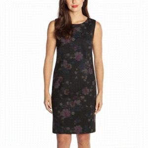 MARIO Serrani Knee Length Shift Floral Dress Medium